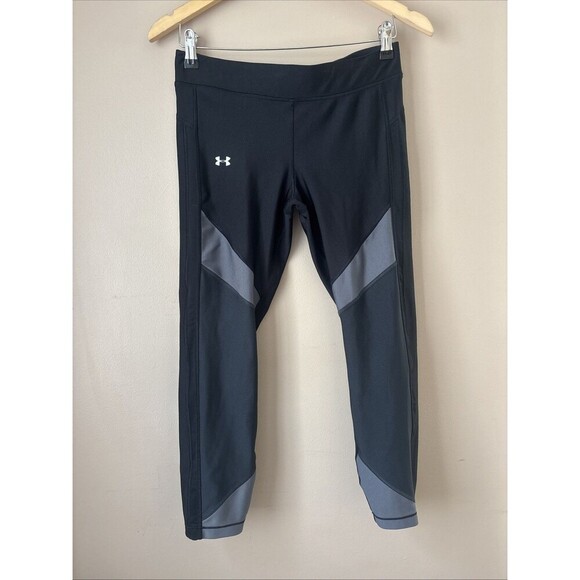 Under Armour Men’s Compression Leggings Black Gray Size L HeatGear Base Layer - Picture 1 of 6